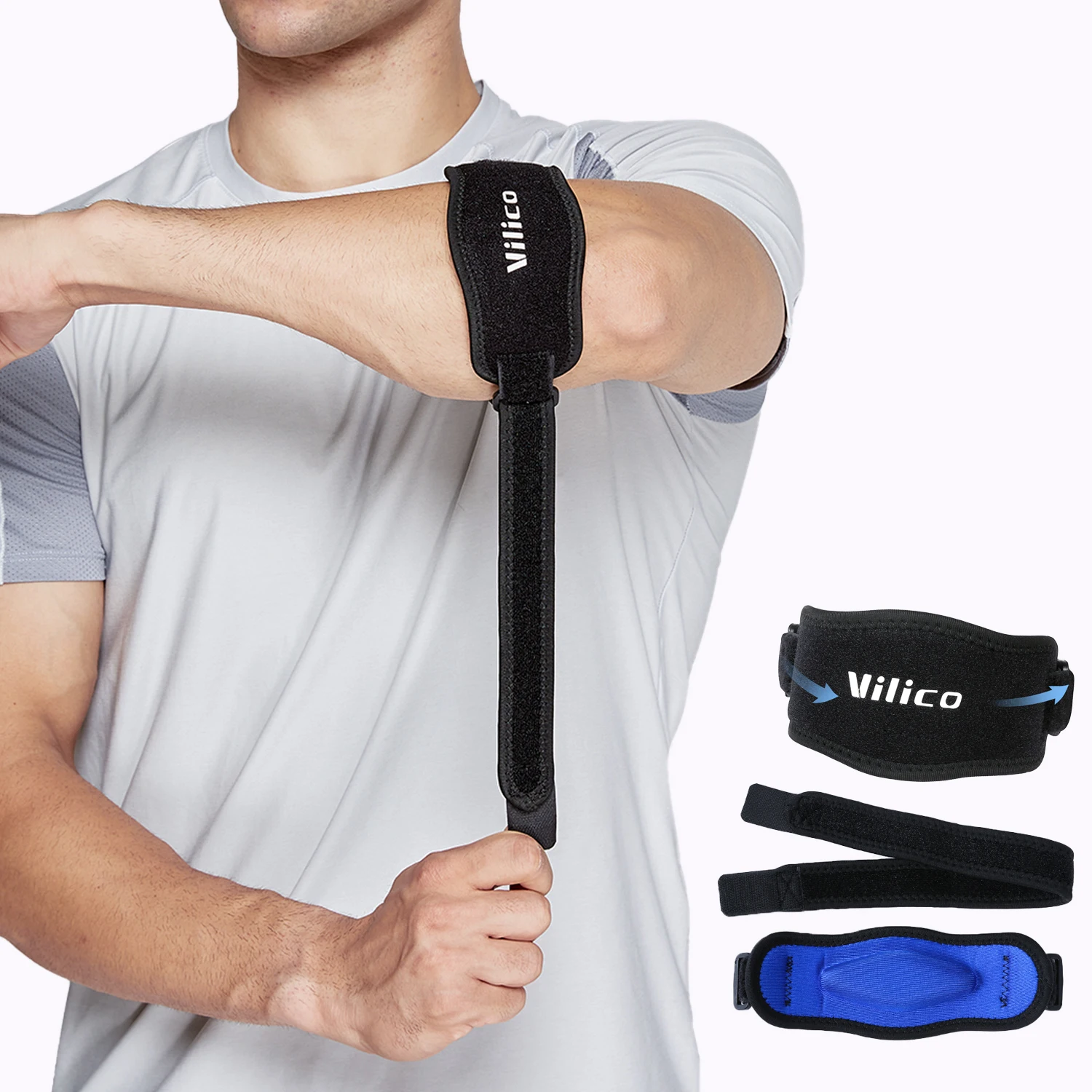 S4673baef15aa431397da0196a6d2d55bh 46024 Elbow Protection Strap Elbow Soft Cushion Support Strap Knee Support Basketball (New) - Image 1