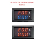 DC 0 100V 10A Voltmeter Ammeter LED Amp Dual Digital Volt Meter Gauge LED (New)