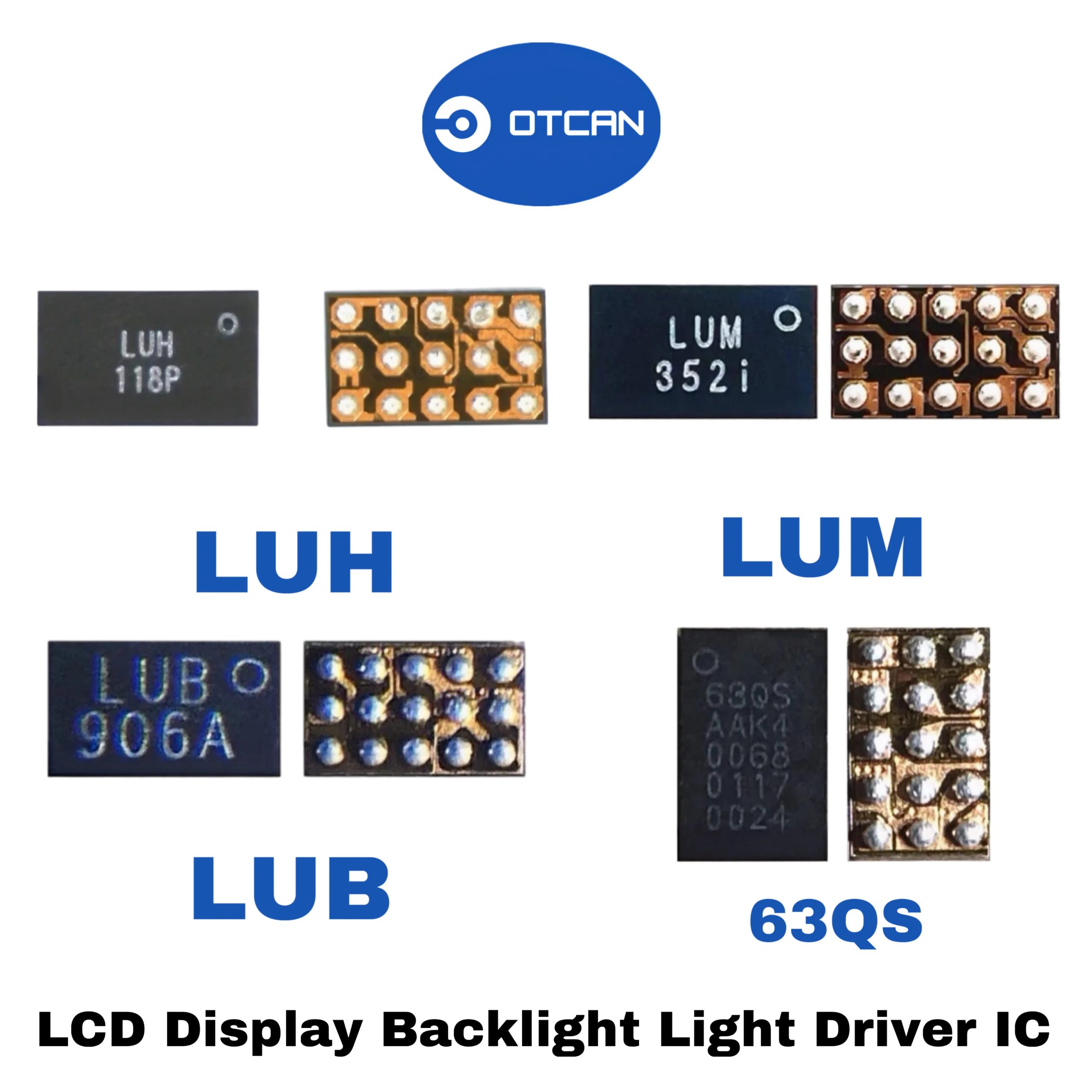 S46bb2fdcc9fe452896efbff8222392cbO LUB LUH LUM LUL 63QS 15pin LCD Display Backlight Light Driver IC for Huawei 9A Redmi Note5 5A Moto G8 Play OPPO A8 A9 A58 Ect (New) - Image 1