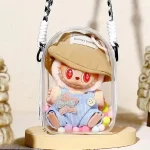 For Labubu 15 17cm V2 Sitting Party PVC Transparent Display Bag Protector Case Doll (New)
