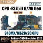 DELL Latitude 5580 Precision 3520 Notebook Mainboard LA-E152P E3 (New)