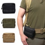 BOOIU Molle Tactical Backpack Nylon Mud Colored EDC Belt Bag Medical First Aid Bag (New)