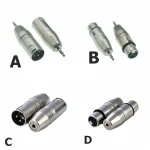 1 XLR 3 Pin Female Jack to 3.5mm Female & Male 1 8" TRS (New)