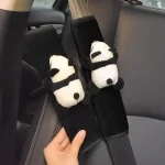 Automobile Safety Belt Decoration Cartoon Panda Safety Belt Shoulder Pad Plush Automobile Accessories (New)