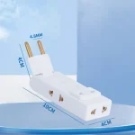 4 in 1 Wall Outlet Extension Eu Electrical Socket 180 Degree Plug Adapter (New)