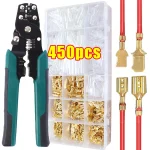 Wire Crimp Terminals Set 2.8 4.8 6.3mm Copper Male Female Wire Spade Connectors with Insulated (New)