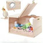 Transparent Design Parakeet Cockatiel Bird House Nest Easy to Clean Parrot House Smooth (New)