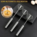 Semi Automatic Egg Beater, Rotating Cream Mixer, Household Manual Egg Beater, Baking Tool, (New)