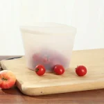 3 Silicone Food Storage Bag Reusable Stand Up Zip Bag Leakproof Containers Fresh (New)