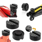 Car Jacks Hydraulic Lift Rubber Wheel Dolly Anti slip Rail Adapter Support Block For (New)