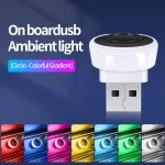 5V Car Mini USB LED Ambient Light Decorative Atmosphere Lamps Portable Light Plug (New)