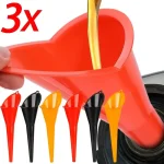 Long Stem Plastic Oil Funnel   Anti Splash Design for Car & Motorcycle (New)