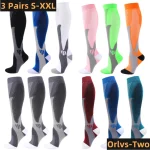 S XXL 3 Pairs Pack Socks Compression Socks 30 Mmhg Fit For Medical Edema Diabetes (New)