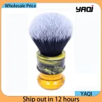 Yaqi 24MM Men Wet Shave Brushes Sagrada Familia Black White Tuxedo Synthetic Fibre Resin (New)