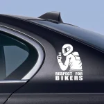 1 15x11CM Respect Biker Sticker For On Car Motorcycle Vinyl 3D Stickers Motorcycle (New)