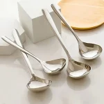 2 Heavy Duty Stainless Steel Serving Spoons Rust Resistant,Long Handle For Easy Kitchen Use With (New)