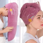 1 Quickly Dry Hair Hat Super Absorbent Soft Bathroom Women Head Towels Girls (New)