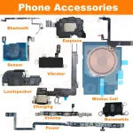 For iphone 16ProMax Charging Wireless Loudspeaker Earpiece Power Volume Vibrator Barometric Sensor Bluetooth (New)