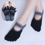 Ladies Breathable Yoga Socks Five Finger Non Slip Silicone Pilates Gym Socks for Women (New)