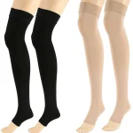 1 Pair Open Toe Knee High Medical Compression Stockings Varicose Veins Stocking Unisex Compression (New)