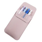 Portable Pocket Pen Holder Organizer Pencilcase   Soft Imitation Leather Pencil Case for (New)