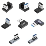 90 Degree USB 3 Male To Type C Female Left (New)