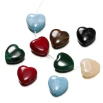 20 Acrylic Imitation Stone Heart Beads 14mm Love Spacer Loose Bead for DIY (New)