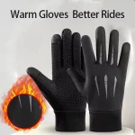 Warm Gloves for Men Motorcycle Winter Windproof Gloves Water Repellent Cycling Takeaway Touch Screen (New)
