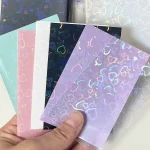 50 Laser heart shaped Design card protector , sparkling card protector For Id, (New)