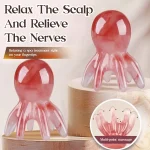 Octopus Head Massager Comb Head Meridian Manual Acupressure Tool Portable SPA Gua Sha (New)