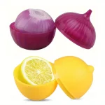 1 Food Savers, Lemon & Onion Shaped, Multipurpose, Freezer Safe, Flip Top, Hand (New)