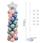1 130cm Clear Balloon Column Stand Arch Balloons Holder for Graduation Decoration Wedding (New)