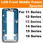 2 Front Bezel Frame with Adhesive Tape for iPhone 12 13 14 15 (New)
