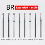 10 Dental High Speed Diamond Burs Dentistry Cavity Preparation Crown Preparation Use on Fillings (New)