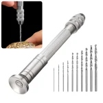 1 11 Mini Micro Hand Drill Woodworking Drilling Tools 0.3 3.2mm Manual Hand Drill For (New)