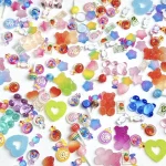 Colorful Candy Mixed Series Nail Art Charms Painted Lollipops Fudge Hearts Beas Nail (New)