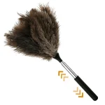 Extendable Ostrich Feather Duster With Stainless Steel Long Handle Brush Household Furniturer Dust (New)