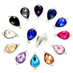 10 Lot Crystal Glass Pendants Connectors for DIY Charms Jewelry Making Necklace Bracelet Earrings (New)
