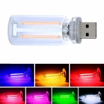 Touch Dimming USB LED Filament Glass Bulb 5V Retro Edison Bulb Night Light (New)