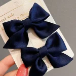 1 Fashion Grace Blue Bow Hairpins Barrettes For Women Girls Party Hair Accessories (New)