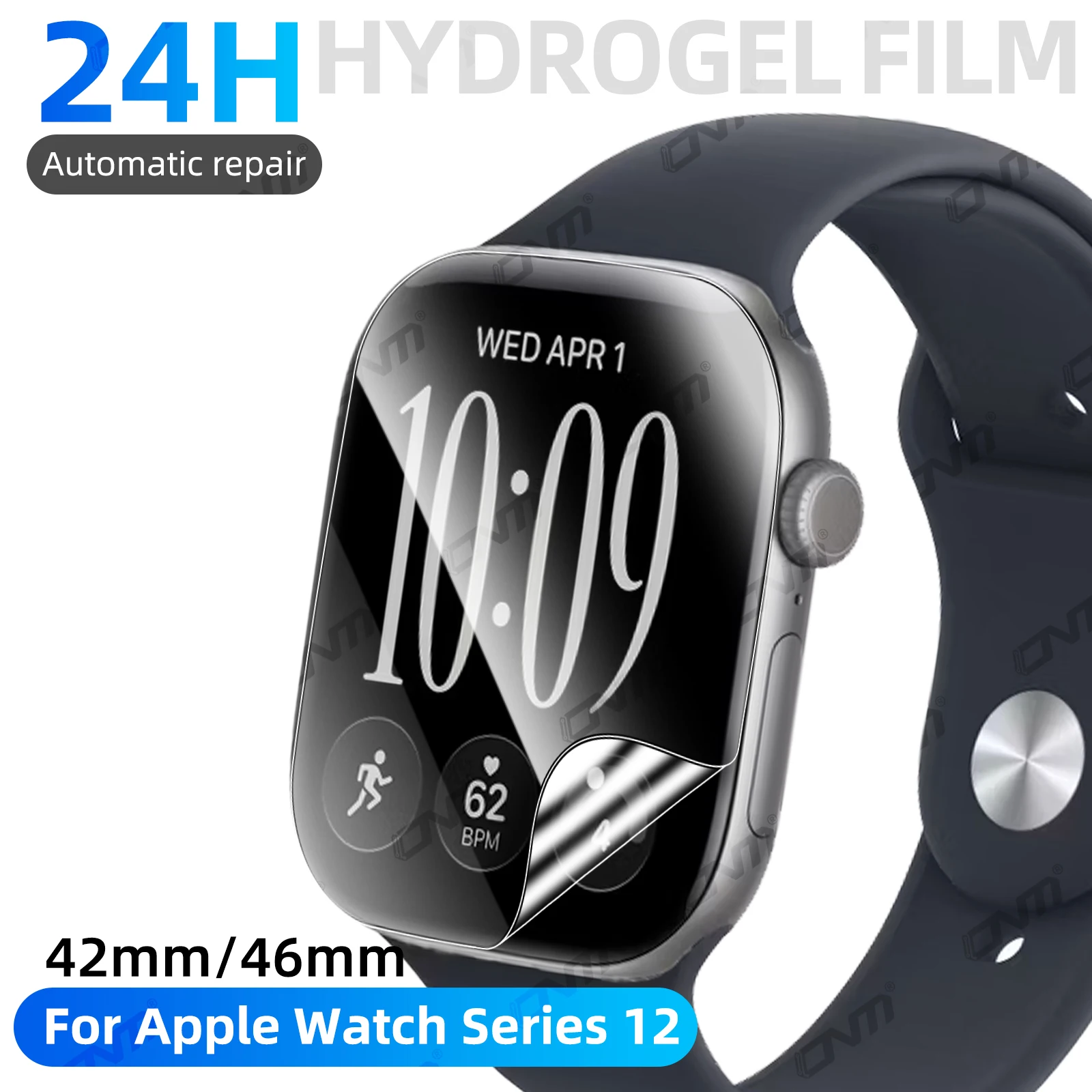 S5226c857c670404880051f43a0ea97e6A Hydrogel Film Apple Watch Series 12 42mm/46mm Anti-scratch HD (New) - Image 1