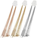 10 Stainless Steel Gold Color Cable Link Chains for DIY Women Necklace Jewelry (New)
