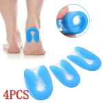 2 4 Gel Heel Protectors Shock Absorbing Insoles Soft Elastic Silicone Heel Cushions Foot (New)