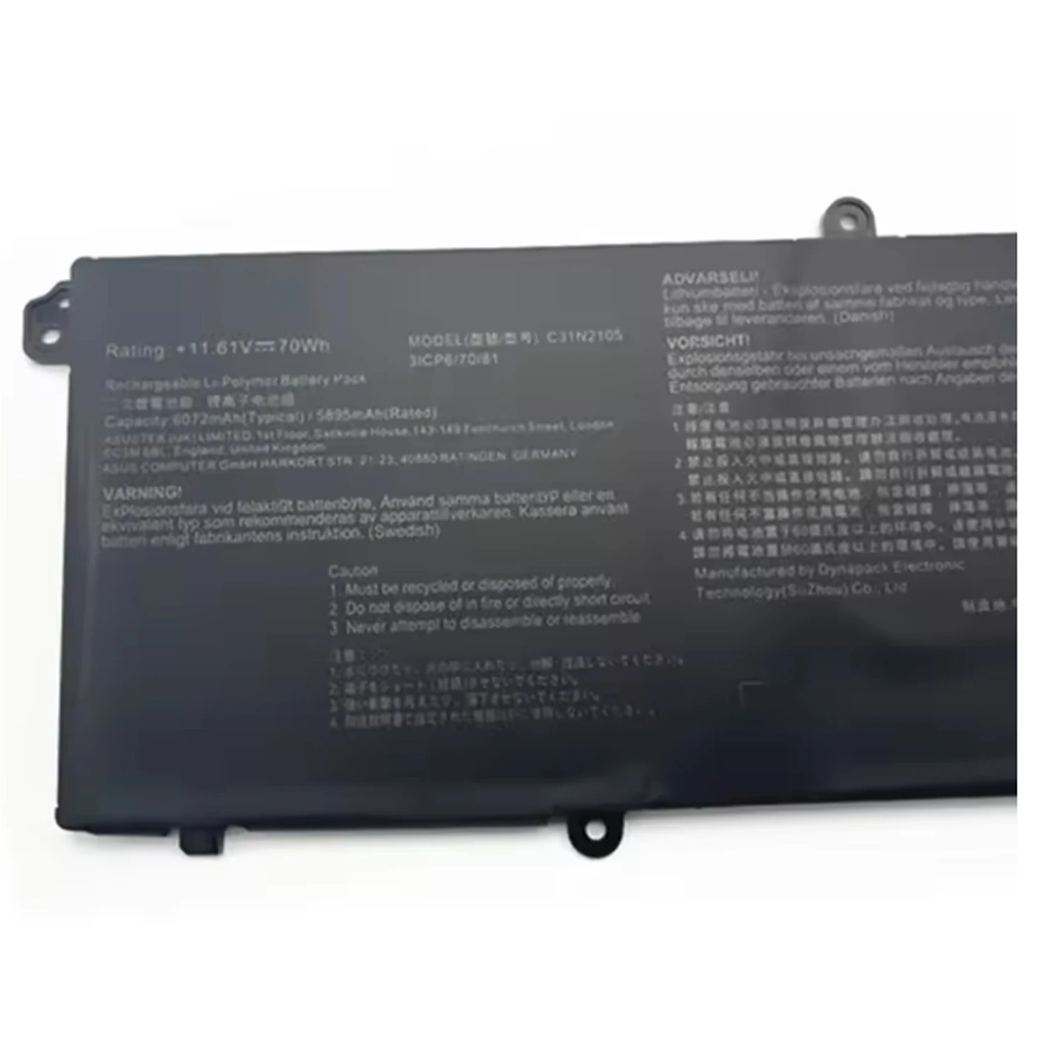 S52f4b92051f44ac9b9570623cb29d992f.webp 11.61V 70Wh C31N2105 Battery Suitable ASUS Twin 15 K3502ZA12500 15.6-inch Notebook (New) - Image 1