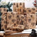 1 Roll Extra Long Giant Christmas Wrapping Paper  Pine Tree Pattern,Tear Resistant Thick Durable (New)