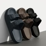 Mens Outdoor Fashion Thick Sole Sandals   Non Slip Shower Slippers for (New)