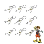 Game Kingdom Hearts Sora Key Keychain Keyblade Weapon Model Removable Metal Keyring Men (New)
