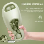 TZLDN Ergonomic EVA Unisex Bathroom Slippers Water Leakage Proof Massage Indoor Slippers Comfortable Breathable Casual (New)