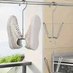 Stainless Steel Shoe Rack Hanger, Metal Hanging Shoe Organizer, Space Saving Drying Rack (New)