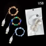 LED String Lights USB Copper Wire Lights Fairy Garland Lights Outdoor Waterproof String (New)